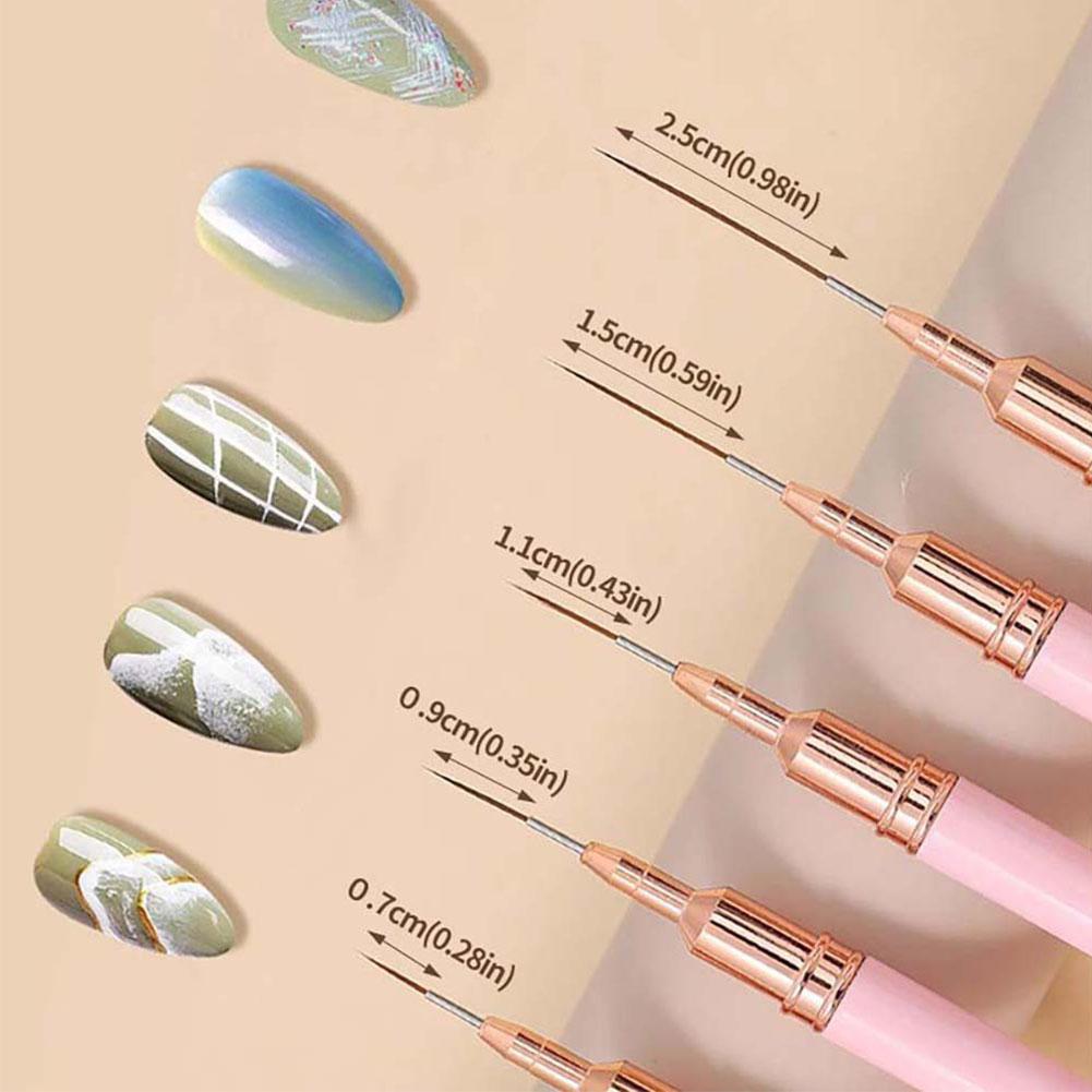 5PCS Nail Art Liner Brush Set  – обзор и цена Nail Gel Polish Set