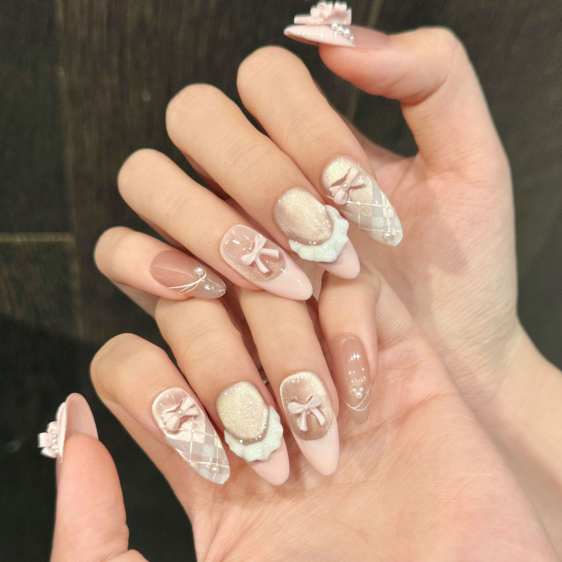 10pcs Handmade Press on Nails  – обзор и цена Nail Art Strawberry