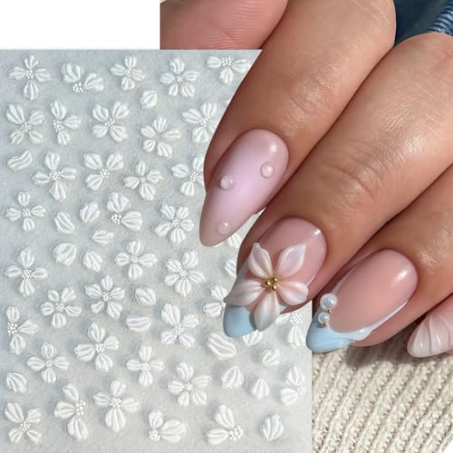 4Sheets Nail Stickers Hibiscus – обзор и цена Nail Art Ice Blue