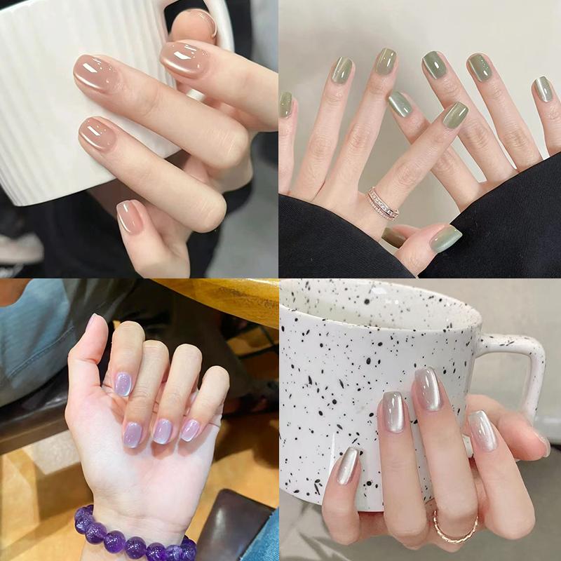 10Pcs Trendy Simple Solid Colo – обзор и цена Nail Art Cat Eye Simple