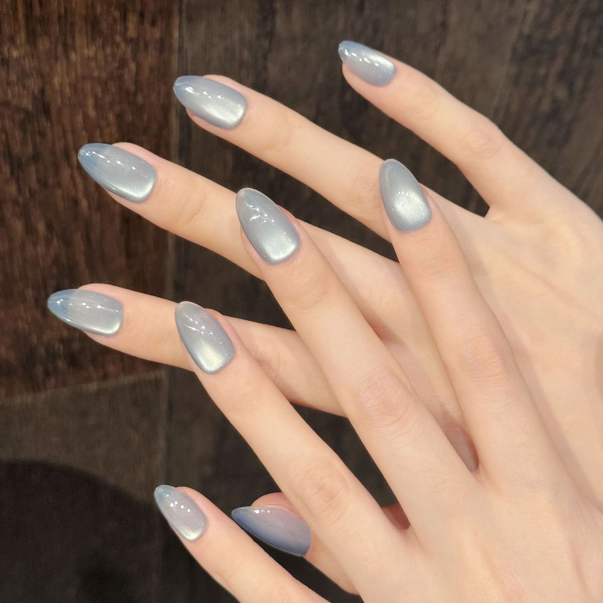 10Pcs Blue Cat Eye French Shor – обзор и цена Nail Art Cat Eye Simple