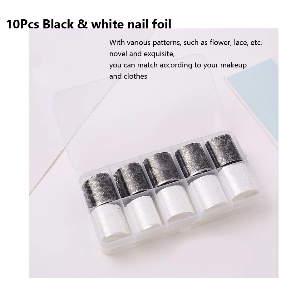 10 Rolls 2.5*60cm New Black Wh – обзор и цена Striping Tape Nail