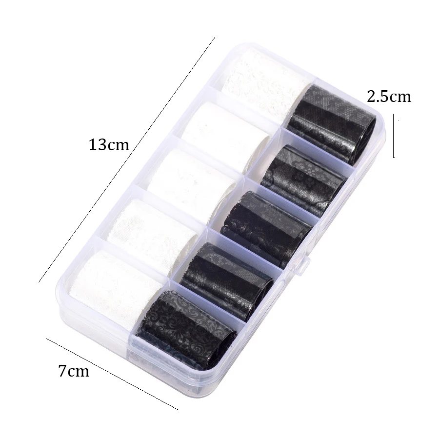 10 Rolls 2.5*60cm New Black Wh – обзор и цена Striping Tape Nail
