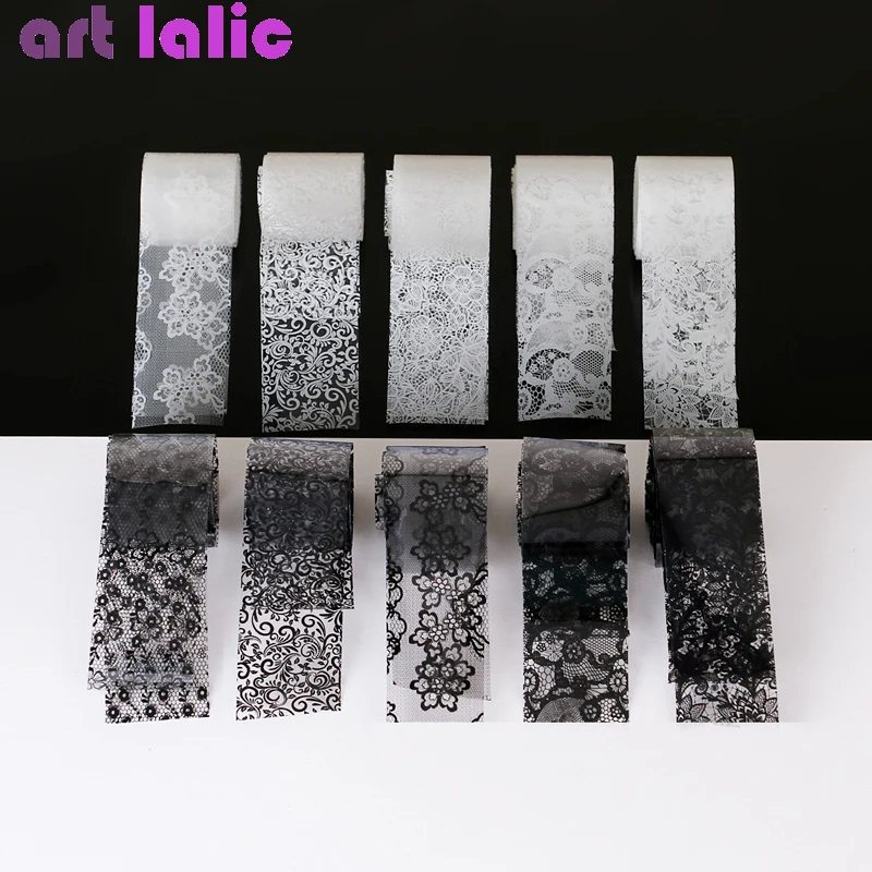 10 Rolls 2.5*60cm New Black Wh – обзор и цена Striping Tape Nail