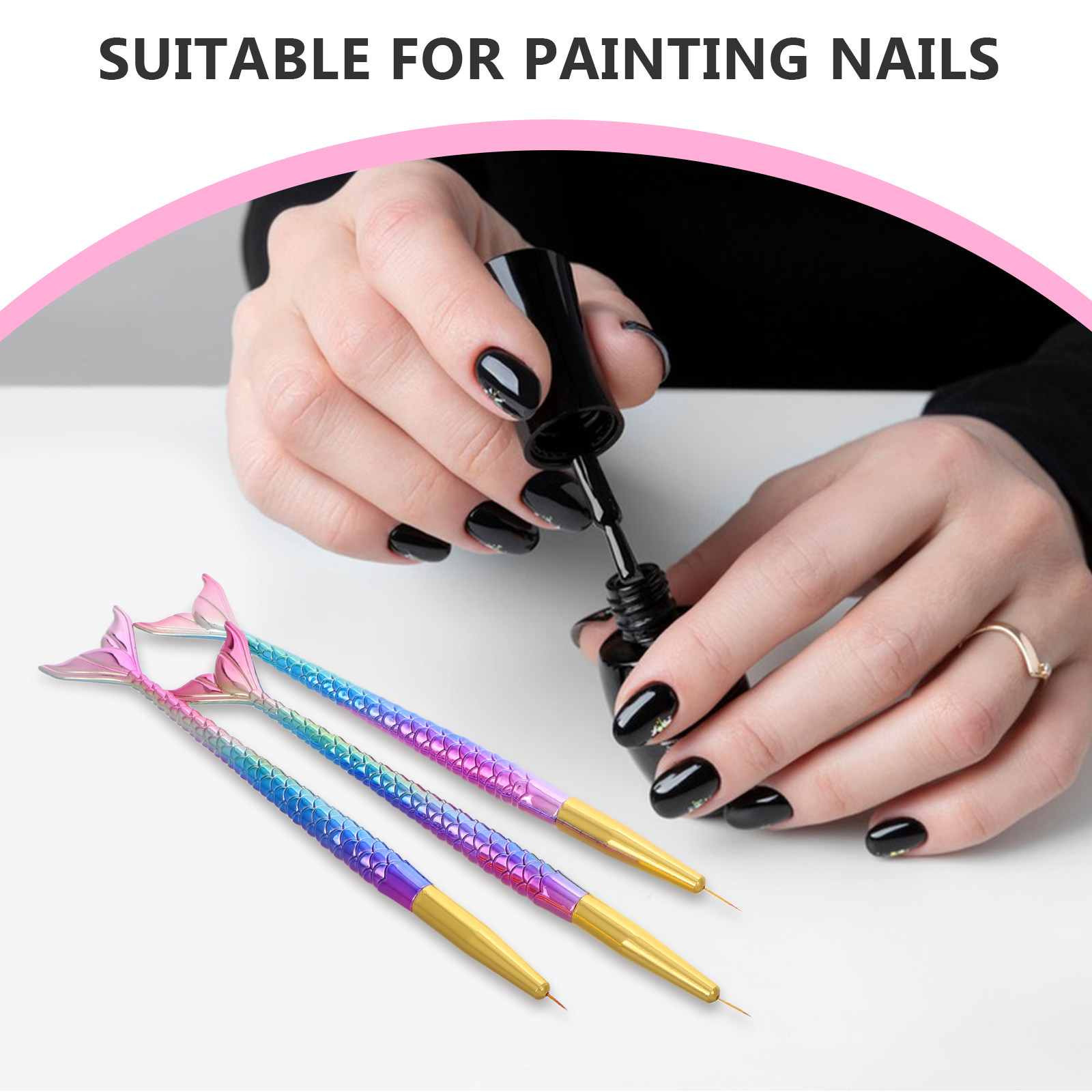3Pcs Mermaid Line Nail Art Pen – обзор и цена Nail Gel Polish Set