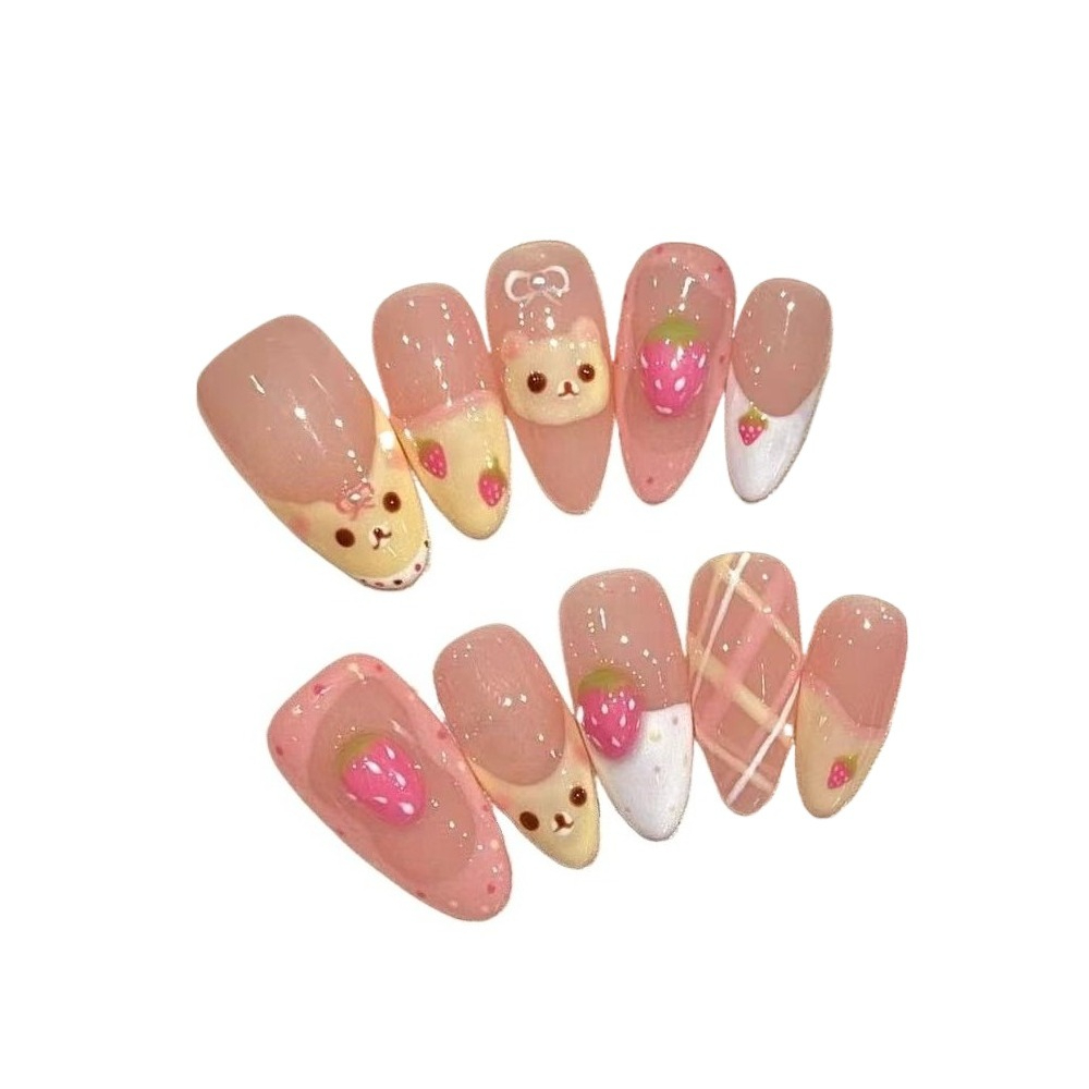 10 Pieces Strawberry Bear Cute – обзор и цена Nail Art Strawberry