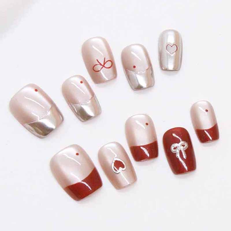 10 Pcs Women Handmade Press on – обзор и цена Nail Art Cat Eye Simple