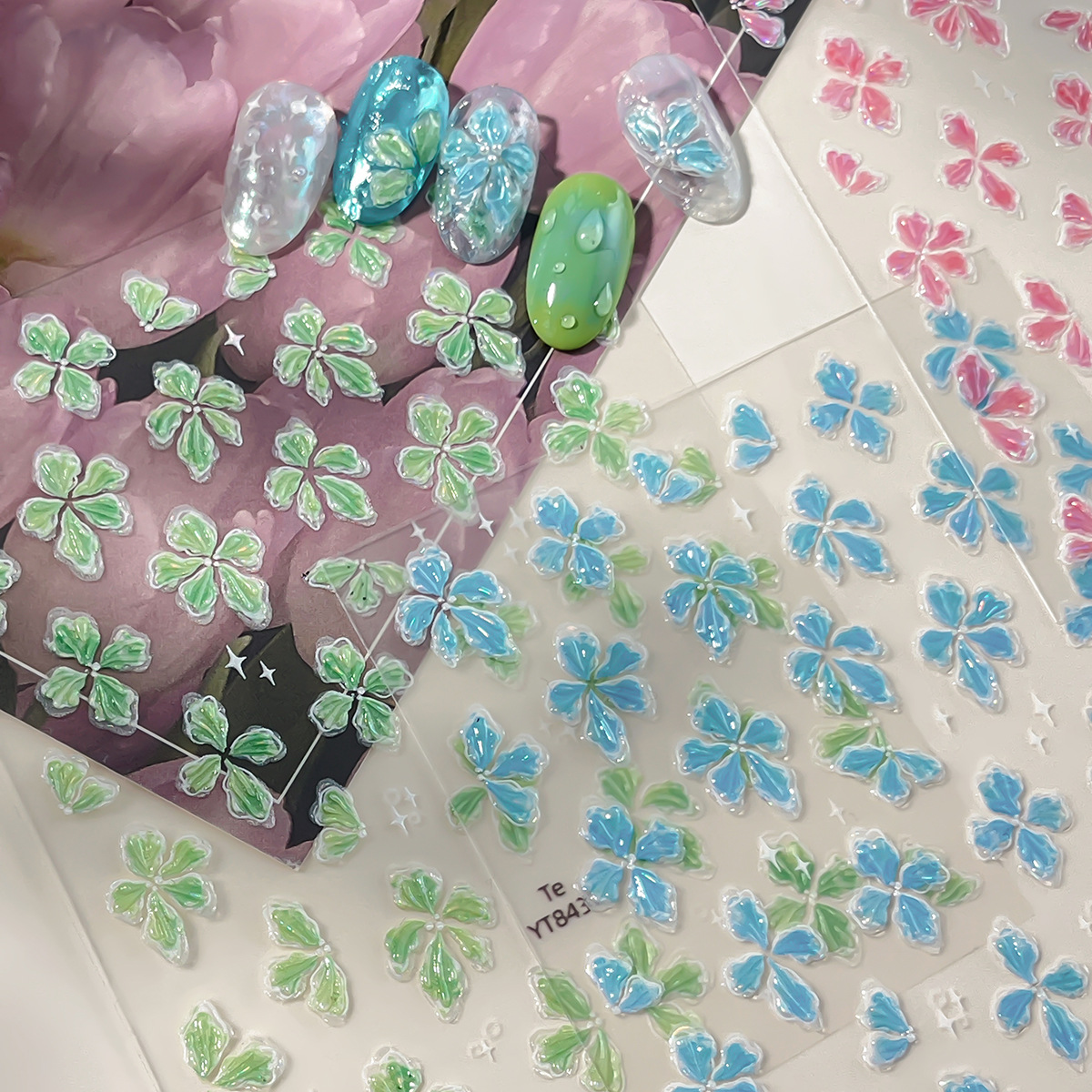 Ice-transparent feel green blu – обзор и цена Nail Art Ice Blue