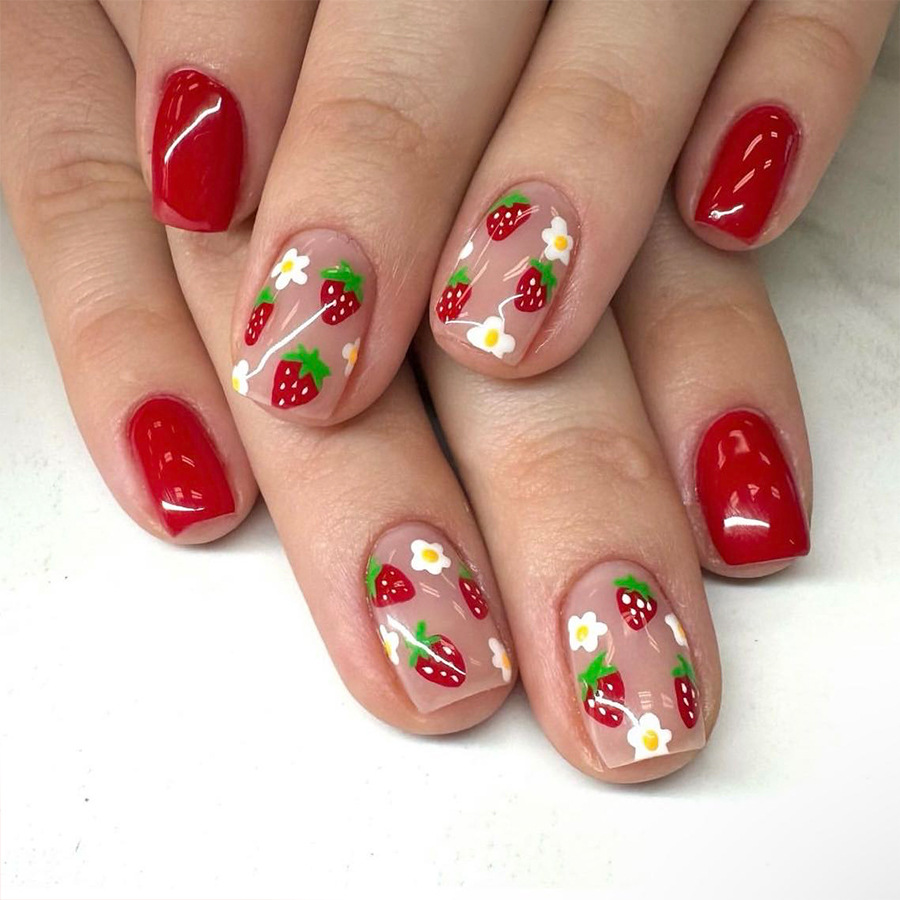 24Pcs Red Bow Cat-eye Stick-on – обзор и цена Nail Art Cat Eye Simple