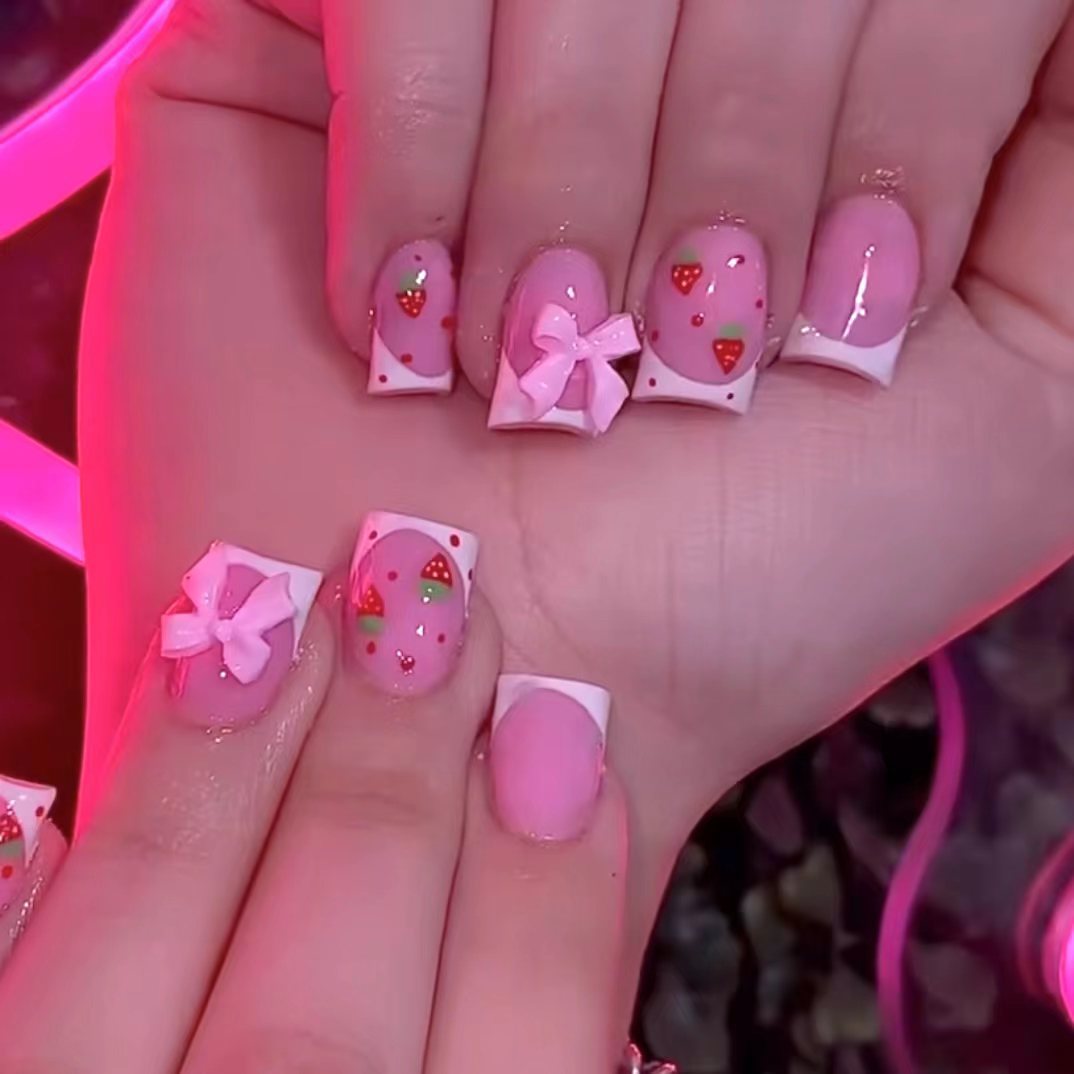 24pcs Red Strawberry Designs F – обзор и цена Nail Art Strawberry