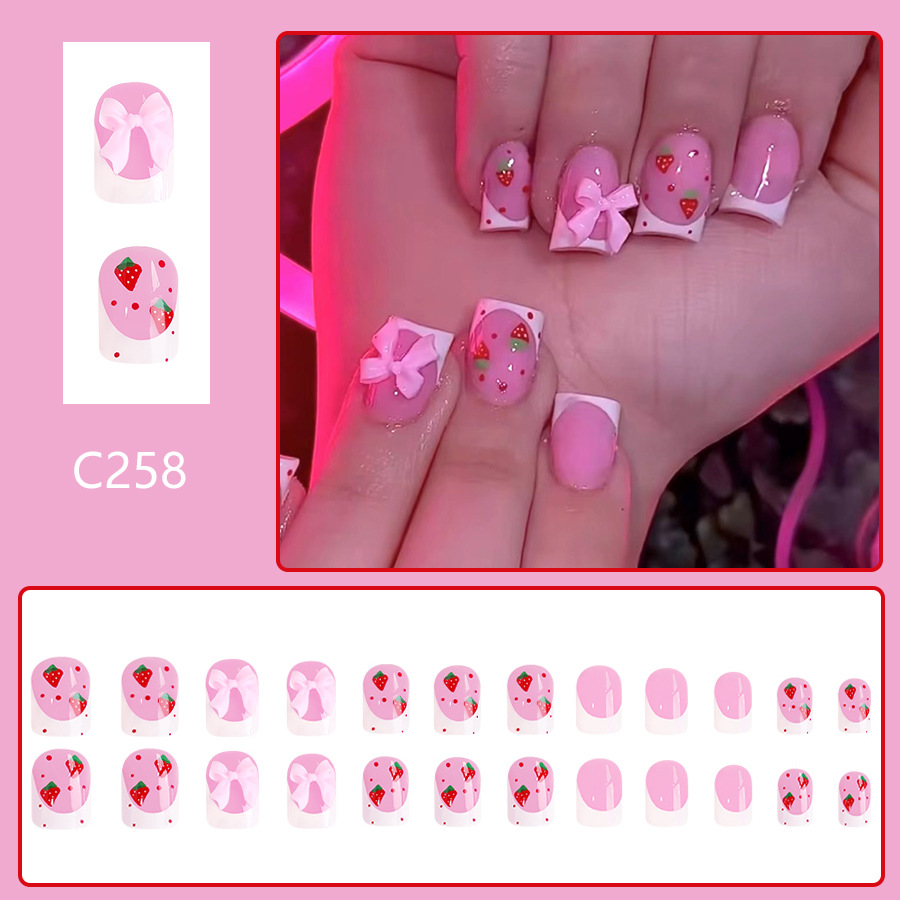 24pcs Red Strawberry Designs F – обзор и цена Nail Art Strawberry