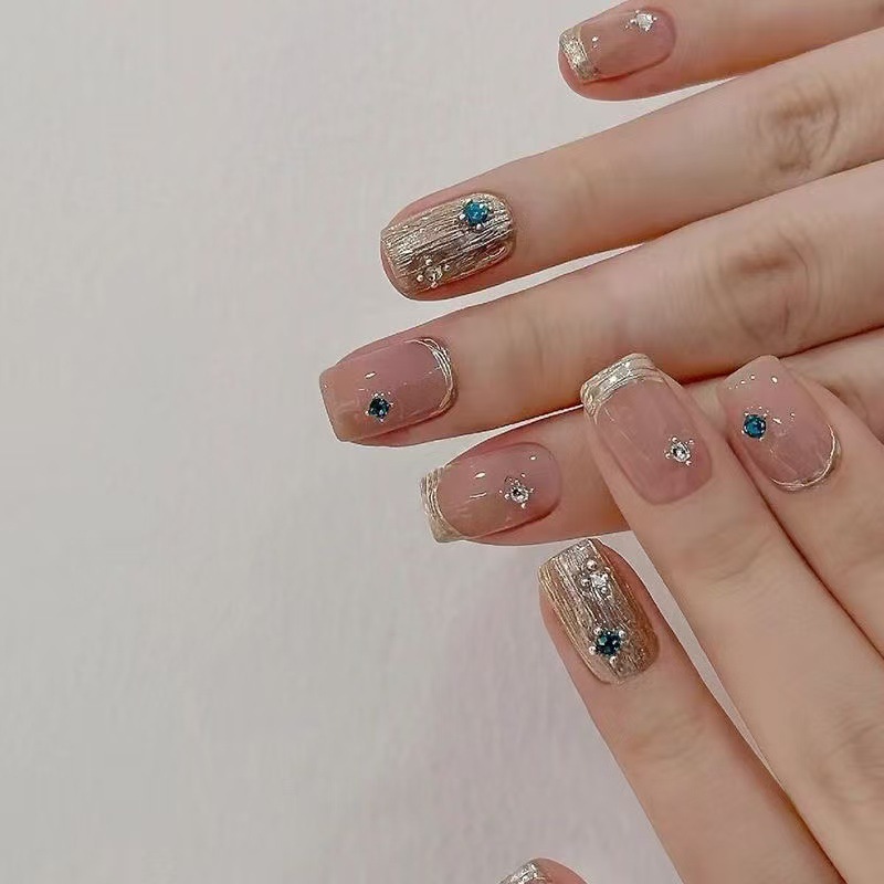 10Pcs Short Square French Hand – обзор и цена Nail Art Cat Eye Simple
