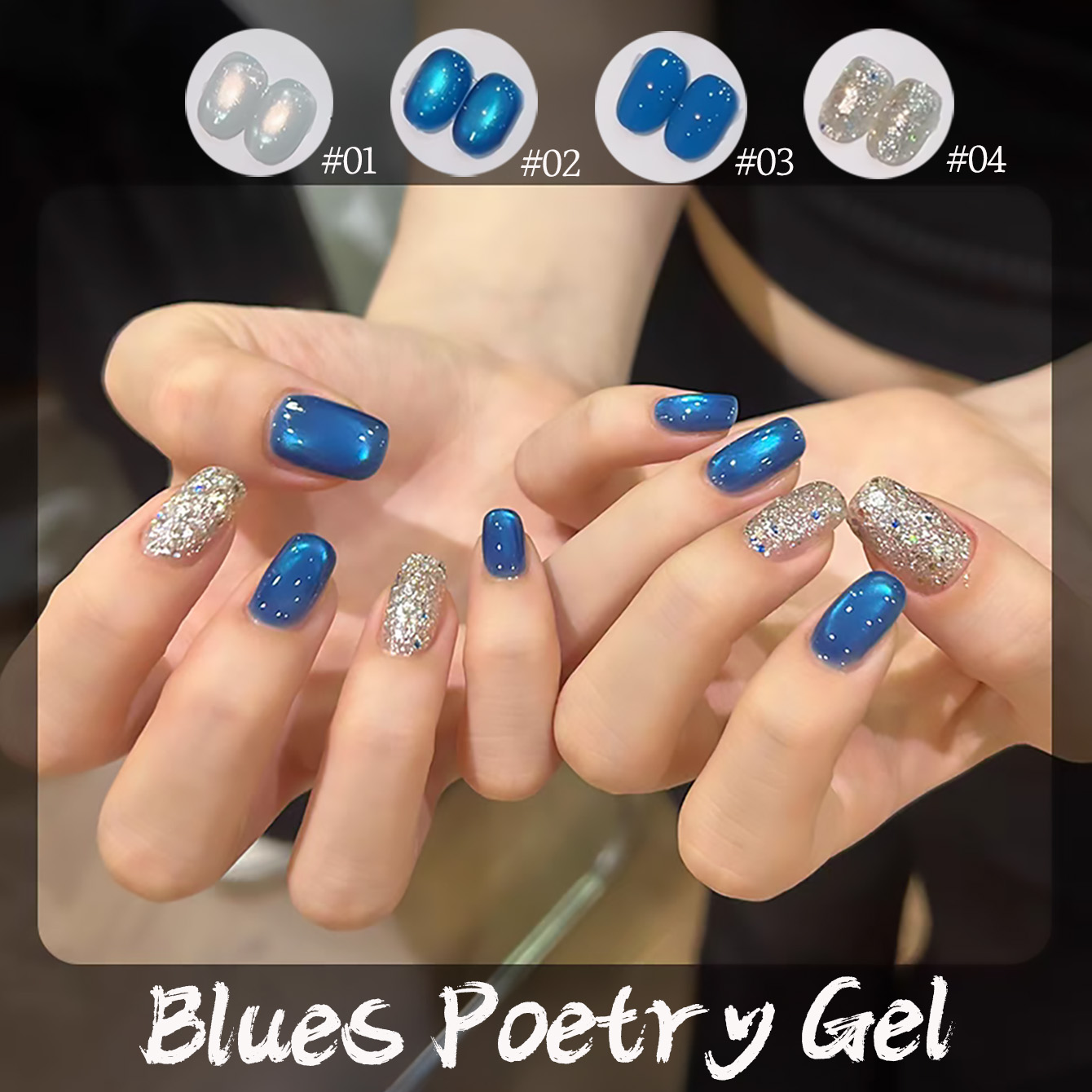 1pcs PSK Summer Popular Blues  – обзор и цена Nail Art Ice Blue