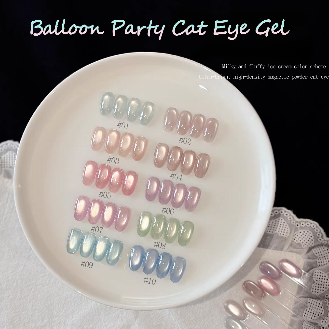 1pcs PSK Ice Transparent White – обзор и цена Nail Art Ice Blue