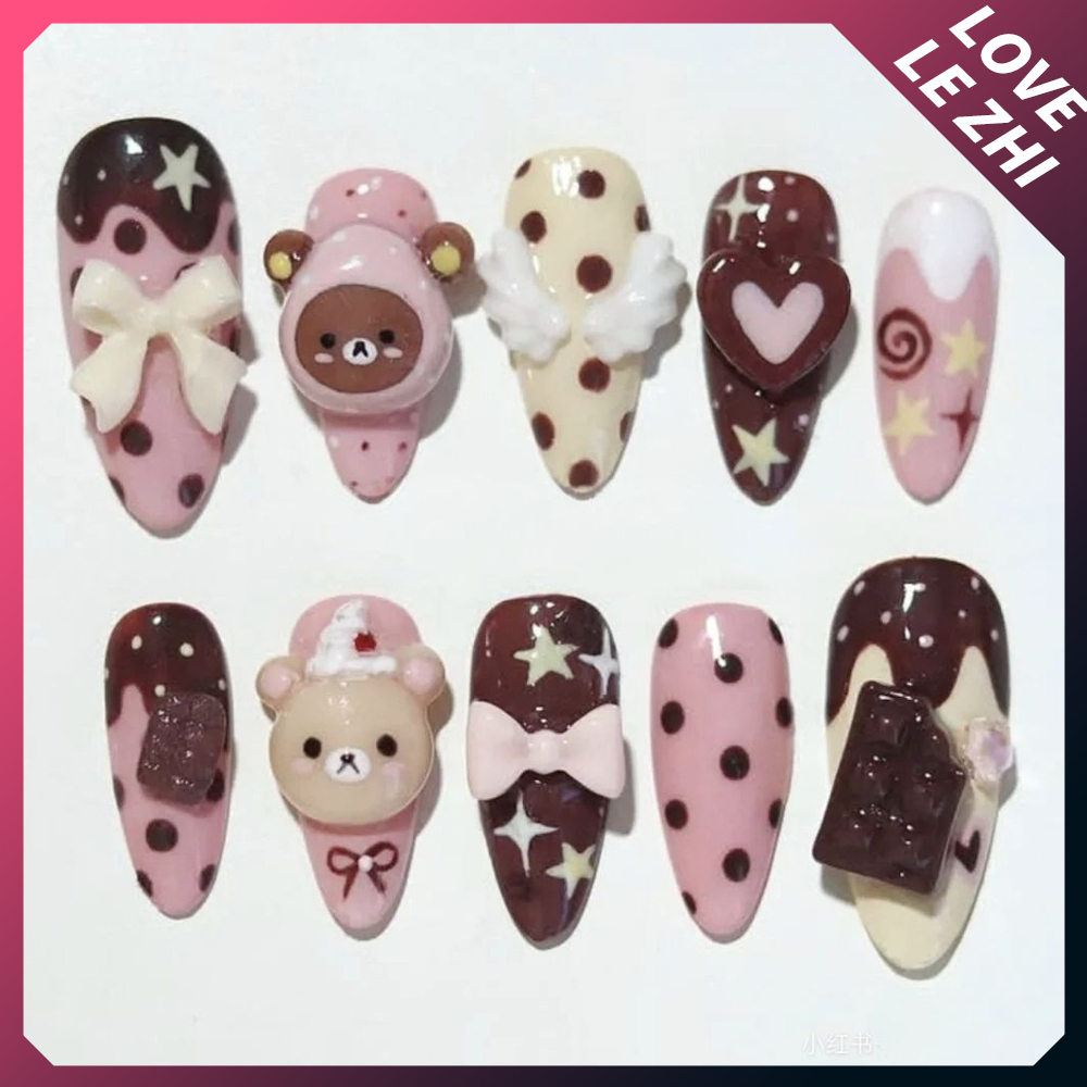 10Pcs Cartoon Kawaii Anime Ril – обзор и цена Nail Art Strawberry