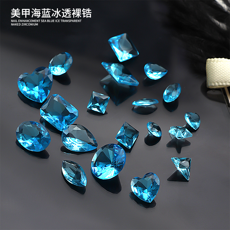 30PCS Brief Ice Transparent Se – обзор и цена Nail Art Ice Blue
