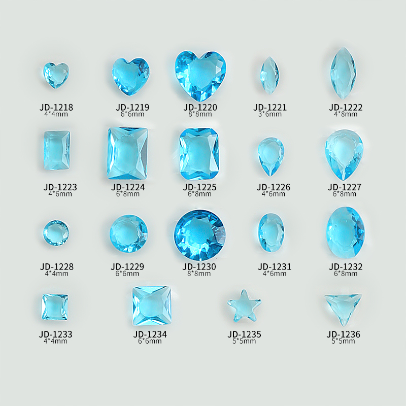 30PCS Brief Ice Transparent Se – обзор и цена Nail Art Ice Blue