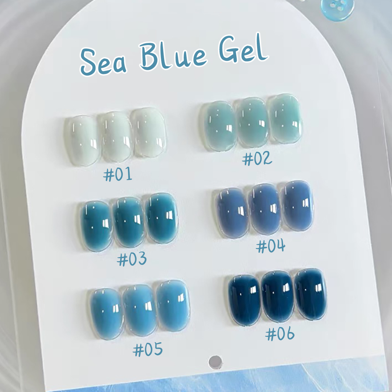 1pcs WS Ice Transparent Blue W – обзор и цена Nail Art Ice Blue
