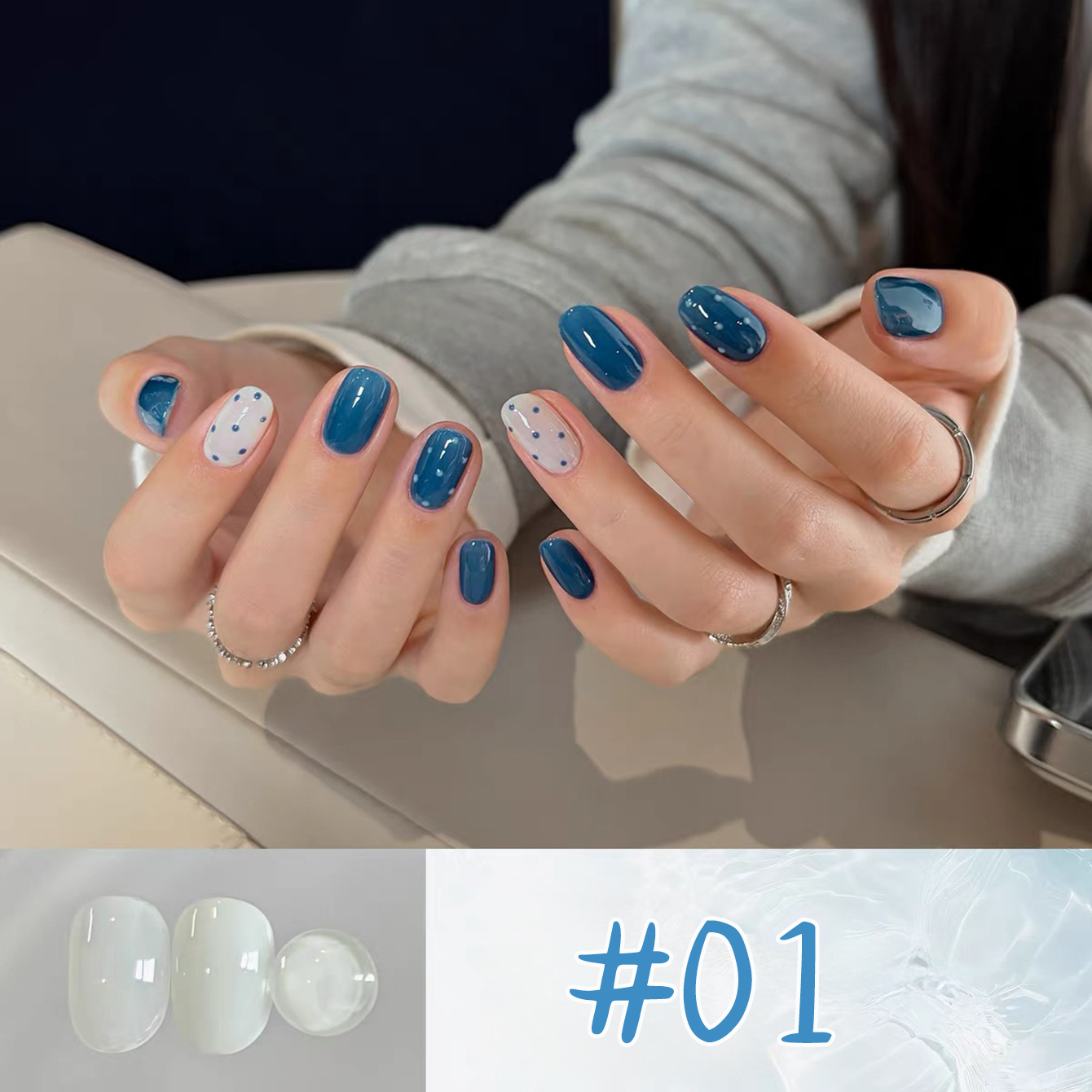 1pcs WS Ice Transparent Blue W – обзор и цена Nail Art Ice Blue