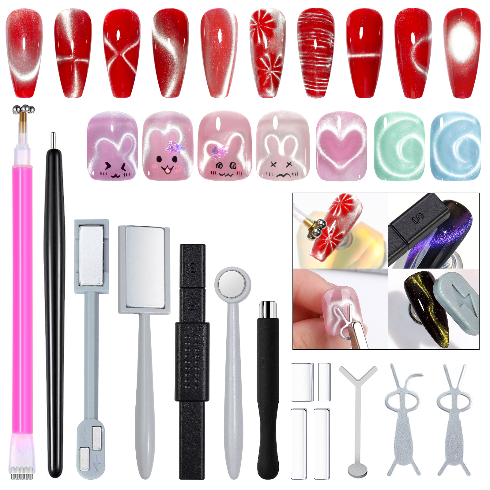 14pcs Cat Eye Nail Magnet Set  – обзор и цена Nail Gel Polish Set