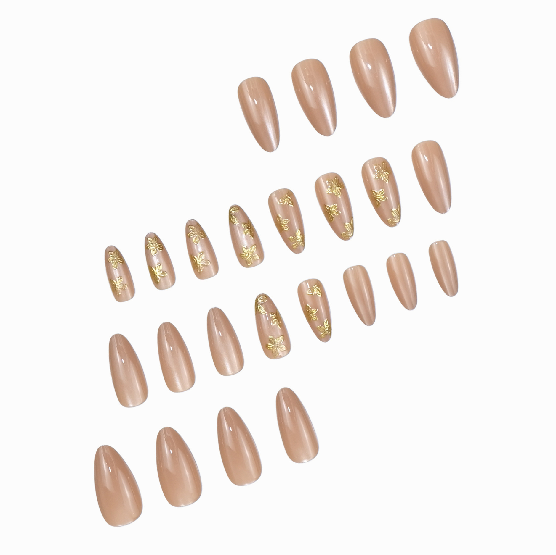 Cat Eye Almond Press on Nails  – обзор и цена Nail Art Cat Eye Simple