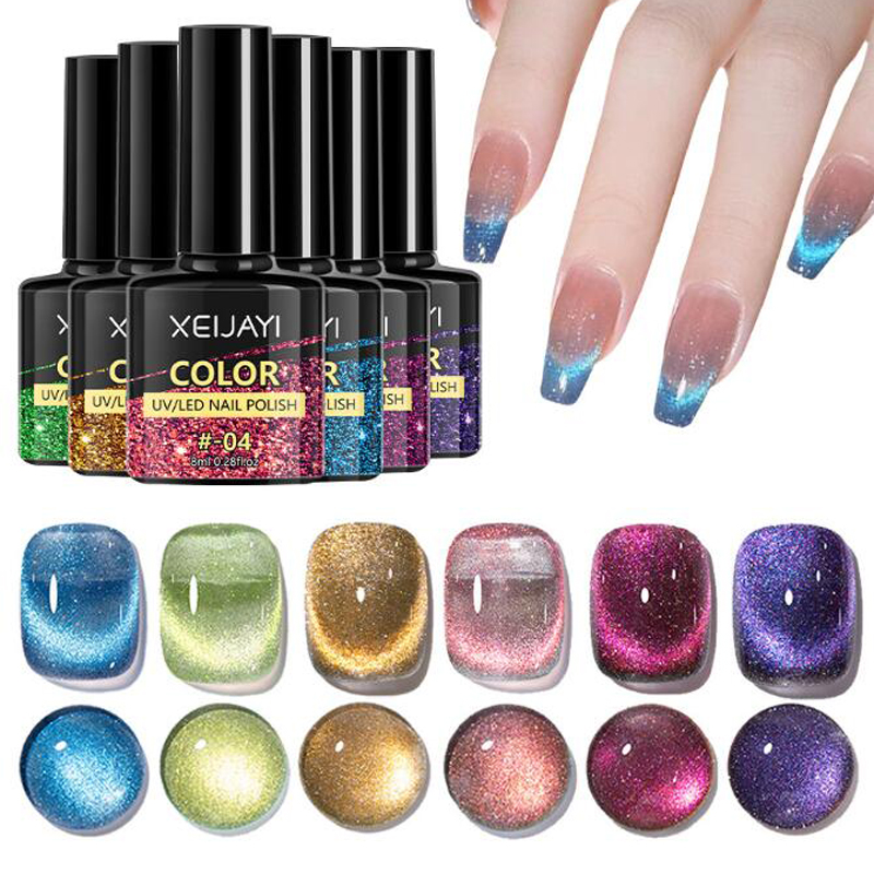 8ml Glitter Ice Blue Cat Eye M – обзор и цена Nail Art Ice Blue
